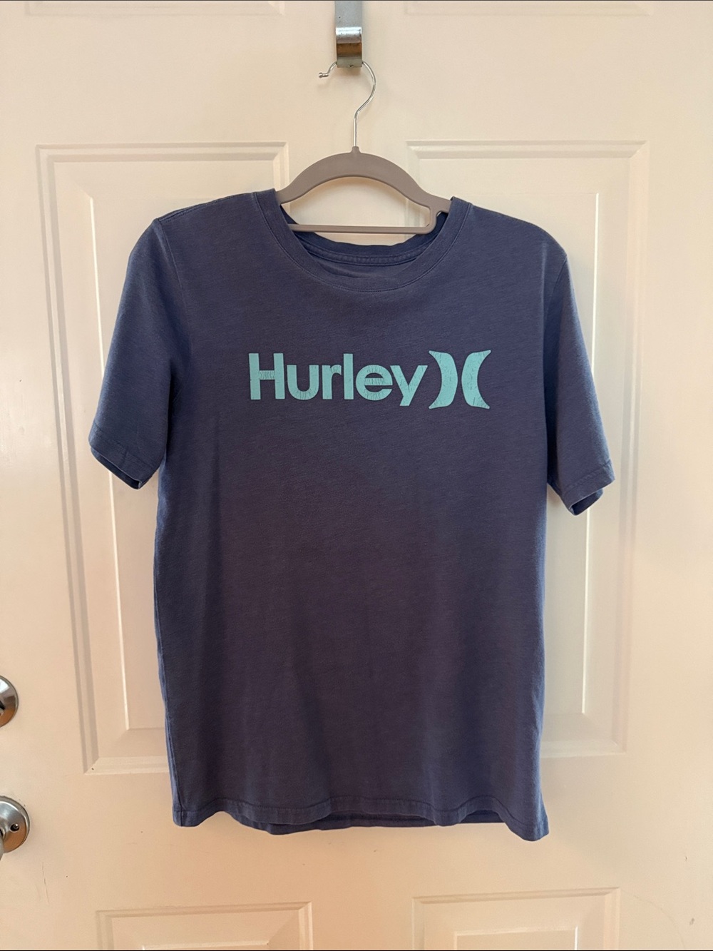 Hurley Navy/ purplish / blue Short Sleeve Tee with Light Blue Logo